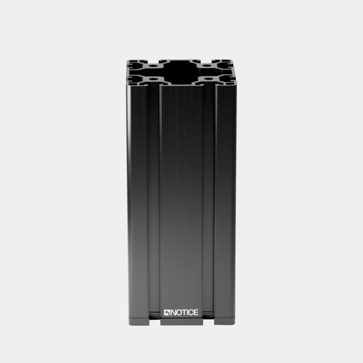 Black Aluminium Extrusion Vase